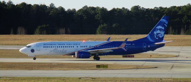 Boeing 737-900 (N265AK) - The Alaska Veterans special livery finally made its way to RDU after much anticipation!