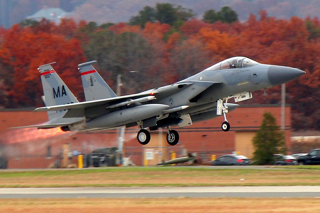 McDonnell Douglas F-15 Eagle (84-0023) - 'SLAM 01' launching in under 2 minutes. 'SLAM' is the callsign for the 24/7 alert unit.