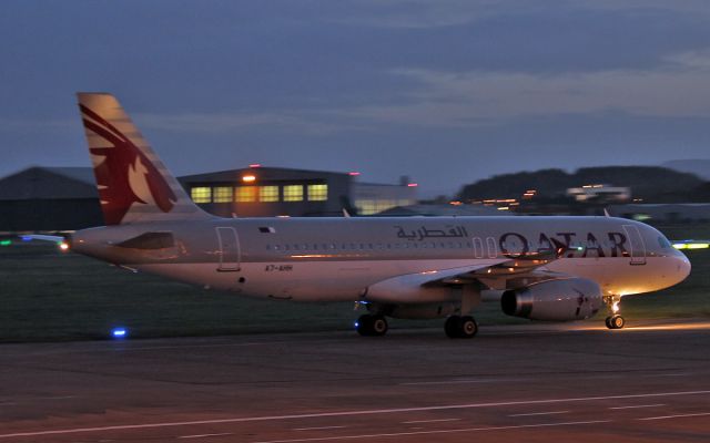 Airbus A320 (A7-AHH) - qatar a320 a7-ahh taxiing to the eirtech paint hanger at shannon this morning 3/2/16.