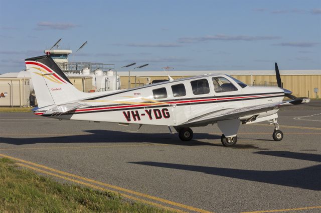 Beechcraft Bonanza (36) (VH-YDG) - Elliott Holdings Pty Ltd (VH-YDG) Raytheon A36 Bonanza at Wagga Wagga Airport.