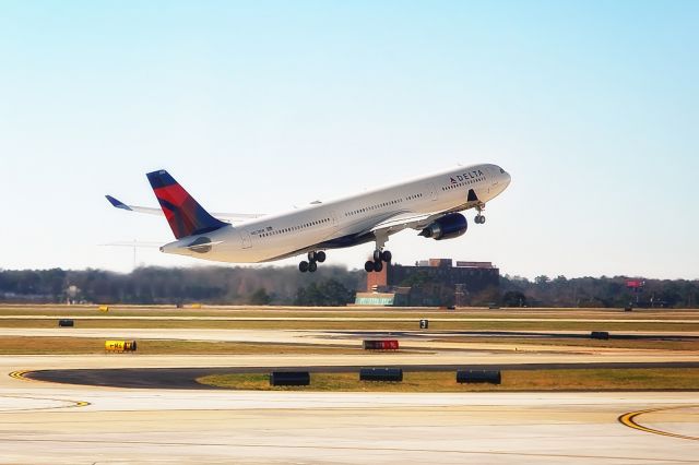 Airbus A330-300 (N823NW) - Taking off from 27R at KATL