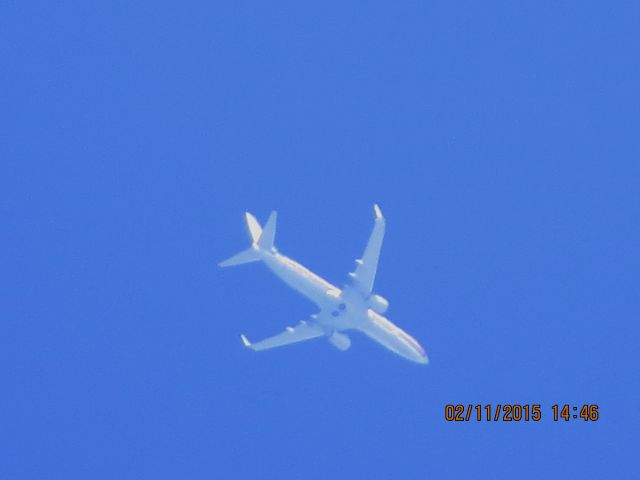 Boeing 737-800 (N847NN) - United Airlines flight 1469 from PHX to EWR over Southeastern Kansas at 35,000 feet.