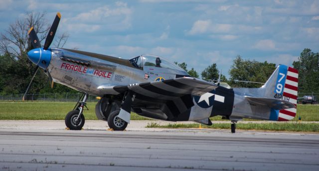 North American P-51 Mustang — - P51 mustang "Fragile but Agile"<br>Dayton Airshow<br>6/24/17