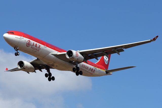 Airbus A330-300 (B-5923) - 22/08/2020: Flight from Chengdu (CTU), China, duration of 10h01m, on landing path to runway 12. 