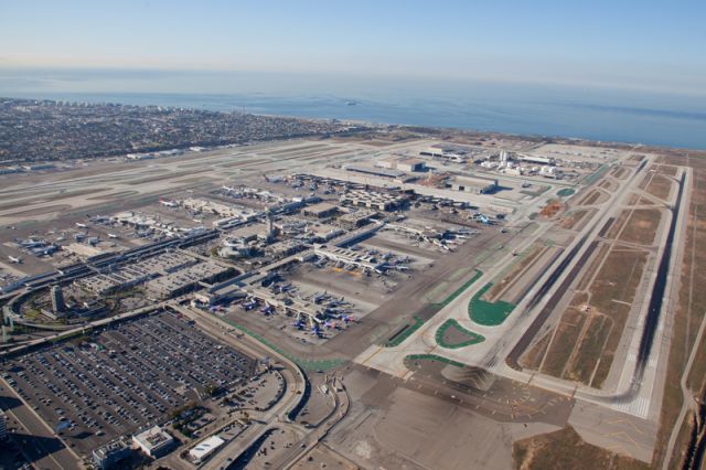 — — - Arial view of Los Angeles International. Photo taken by Jorge Chavez