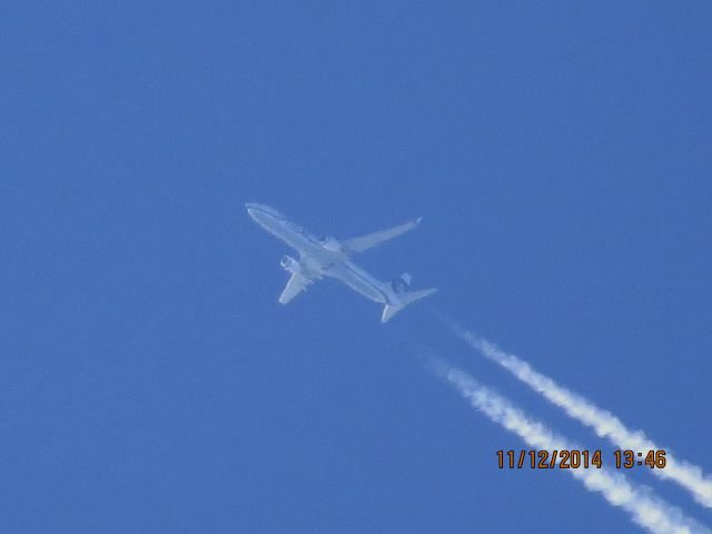 Boeing 737-900 (N469AS) - Alaska Airlines flight 38 from SEA to FLL over Southeastern Kansas at 35,000 feet.