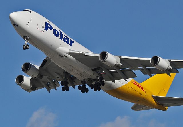 Boeing 747-400 (N416MC) - Taking off from the LAX.