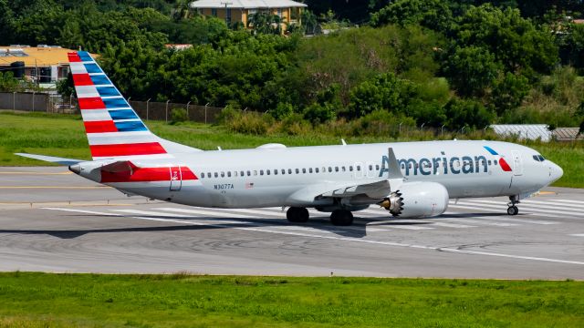 Boeing 737 MAX 8 (N307TA) - American Airlines B737 MAX 8 on the turning bay 