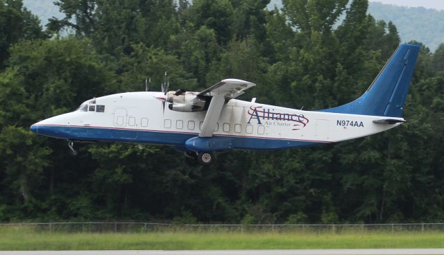 Short SD3-60 (N974AA) - An Alliance Air Charter Short SD3-60 about to touchdown on Runway 23 at Anniston Regional Airport, AL - July 20, 2017.