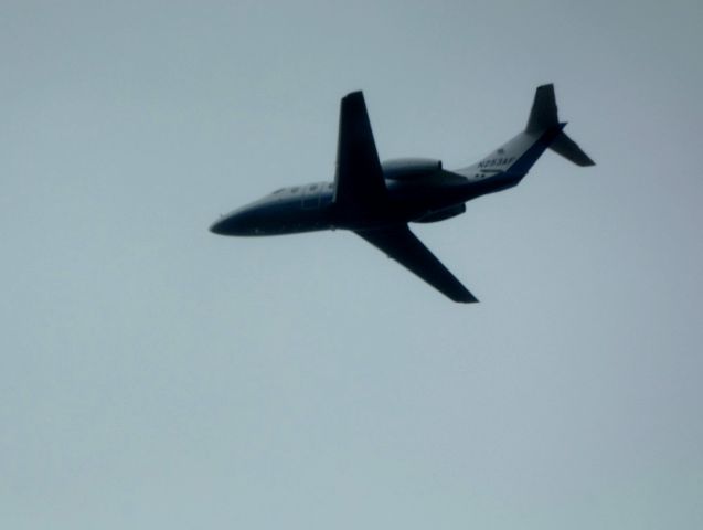 Beechcraft Beechjet (N253AF) - Overlook. Takeoff on Runway 36C. September 27th, 2015.