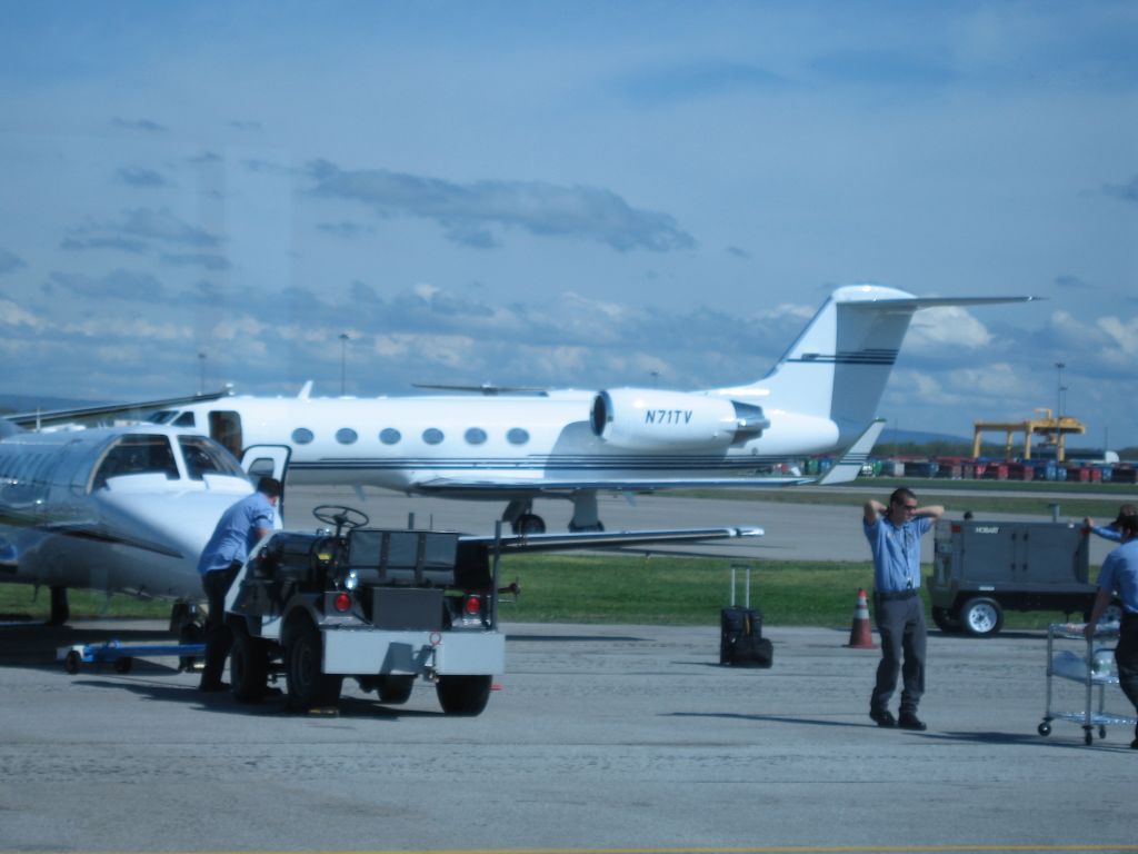 Gulfstream Aerospace Gulfstream IV (N71TV) - Direct TV on the ramp In Huntsville, AL