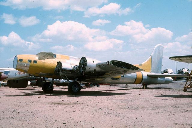 Boeing B-17 Flying Fortress (N93012) - Boeing B-17G  44-83575 Yucca Lady at Falcon Field on May 7, 1971. it was used by the Air Force for atomic weapons testing at Yucca Flats, Nevada.