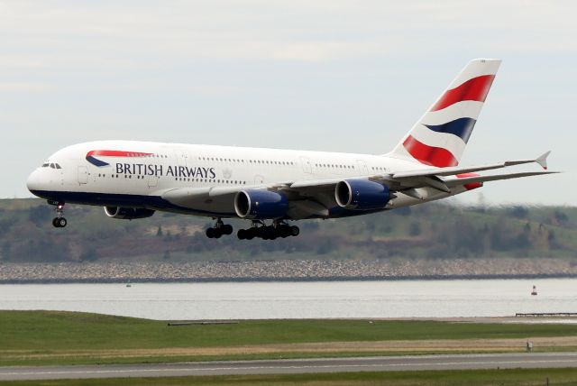 Airbus A380-800 (G-XLEE) - 'Speedbird 13 Golf Super' arriving from London-Heathrow