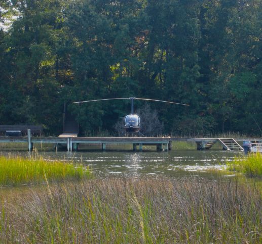 Robinson R-44 (N744BC) - Looking south from the Cape Henry Trail.