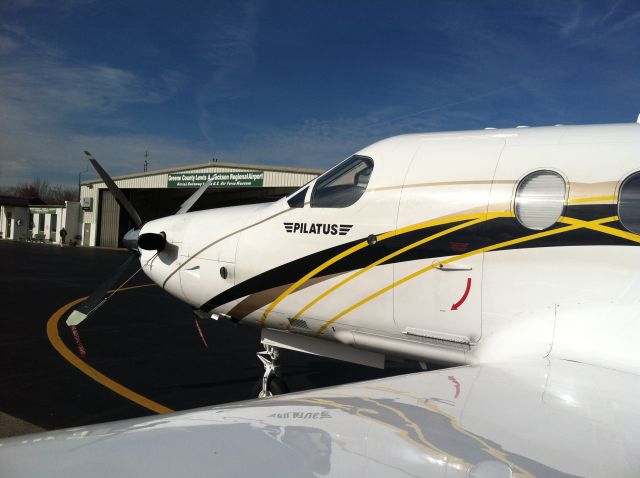 Pilatus PC-12 (N524RD) - On the ramp at the Greene County Regional Airport (i19) the "Gateway to the Air Force Museum".