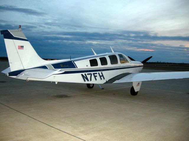 Beechcraft Bonanza (36) (N7FH) - Awaiting next assignment at Lebanon Mo.