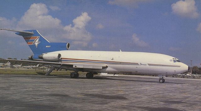 BOEING 727-200 (N5607) - scanned from postcardbr /amerijet