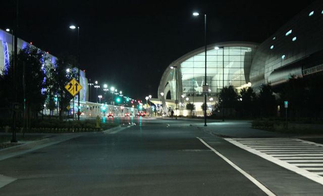 KSJC — - "The New Airport" shows Rental Car And Short Term Parking Garage on left and Terminal B on Right