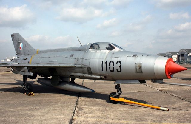 MiG-21F-13 Fishbed — - Czechoslovak Aero Vodochody S-106 (MiG-21F-13 Fishbed) at Paris-Le Bourget Air and Space Museum (LFPB-LBG)