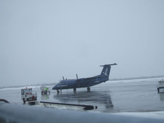 de Havilland Dash 8-100 (C-FXON) - Parked at Goose Airport NL Terminal ,March 28/09