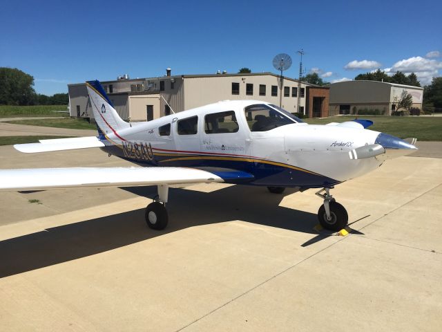 Piper Cherokee (N28AU) - Piper PA-28-181 Archer TX parked at Andrews Airpark (C20)