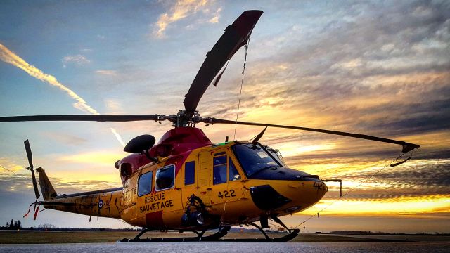 Bell 412 (14-6422) - Search and Rescue CH-146 Griffon sporting tiger stripes in honour of 424sqn Trenton.