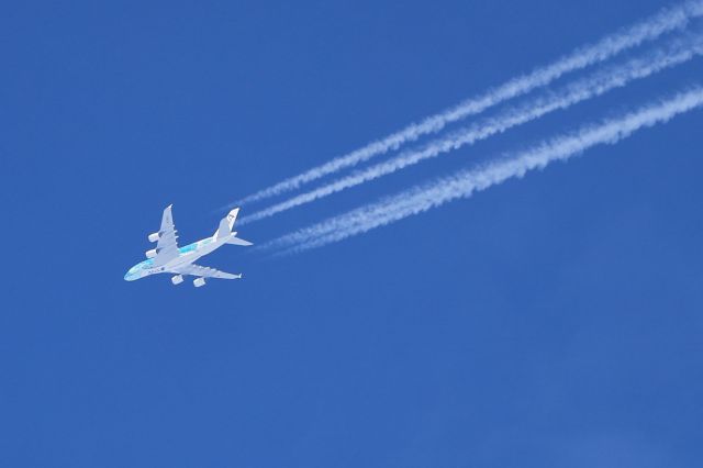 Airbus A380-800 (JA382A) - August 21st 2021: Overflying above Hakodate City, Japan.br /Charter Flight:NRT-NRT.