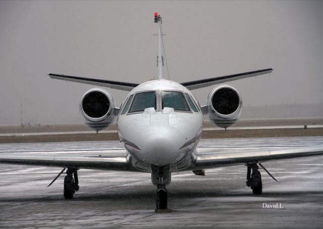 Cessna Citation Excel/XLS (N635QS) - Snow storm KLIT