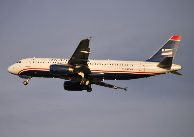 Airbus A320 (N673AW) - Departing runway 36C - 11/1/14