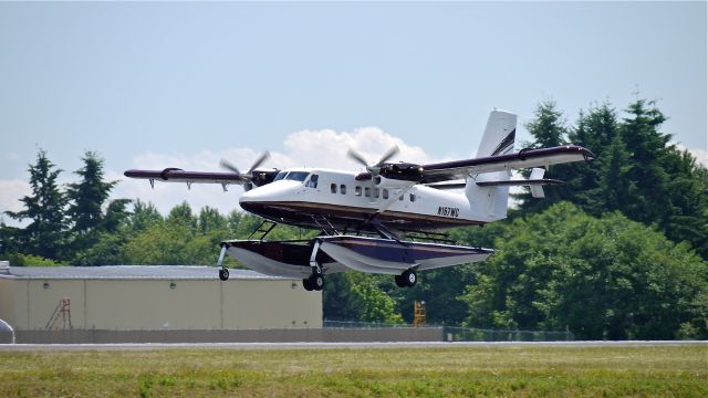 De Havilland Canada Twin Otter (N167WC) - A Dehavilland Twin Otter on final to runway 34L on 6/28/13. (Ser#343).