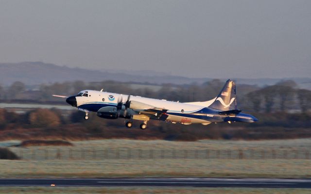 Lockheed P-3 Orion (N42RF) - noaa wp-3d orion n42rf dep shannon this morning on another mission 8/2/17.