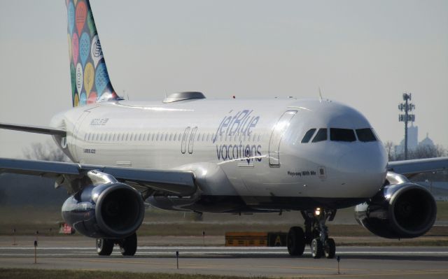 Airbus A320 (N623JB) - ******SELECT FULL FOR HD******br /br /br /br /br /br /br /jetBlue Vacations livery A320 departing Buffalo, NY!br /br /br /br /br /br /br /******SELECT FULL FOR HD******