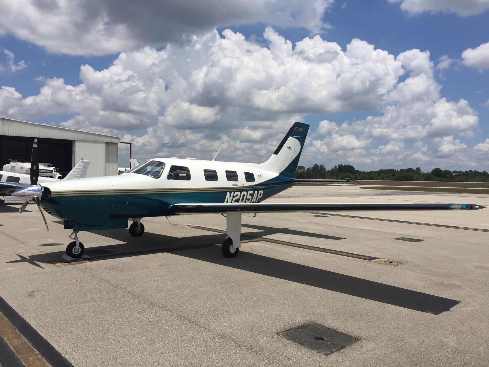 Piper Malibu Mirage (N205AP) - Picture taken on the Sun Aviation ramp while at Legacy Flight Training in Vero Beach, Florida