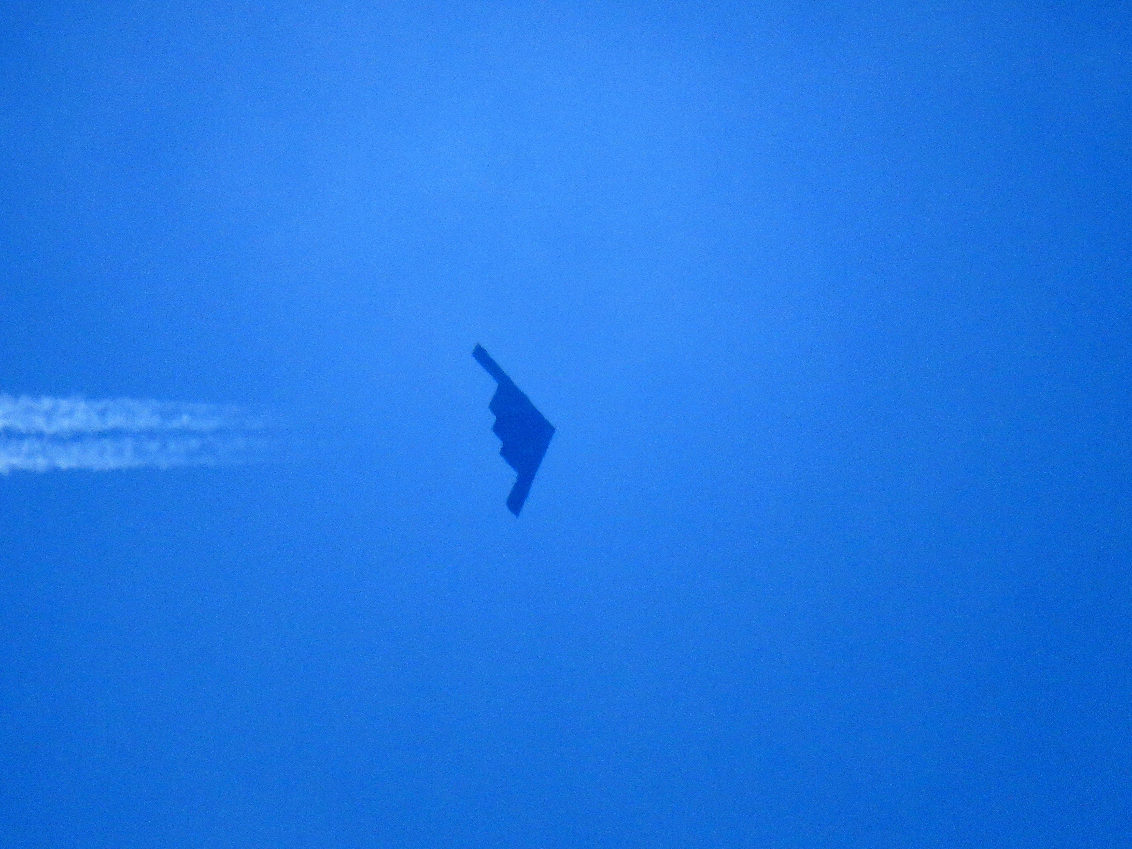 Northrop Spirit (88-0328) - Flying high over Baxter Springs Kansas (78KS) in Southeast heading East towards Joplin Missouri.