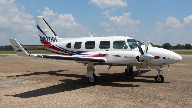 Piper Navajo (N707HH) - A Piper PA-31-325 Navajo C/R on the North Alabama Aviation ramp at Pryor Field Regional Airport, Decatur, AL - August 31, 2016. 