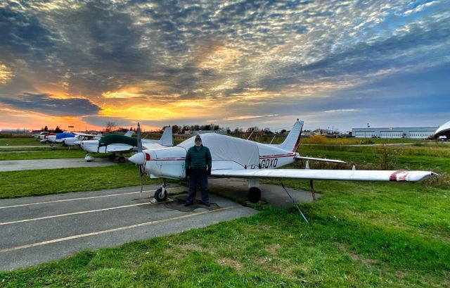 C-GQXQ — - My Piper at sunset at Les Ceders