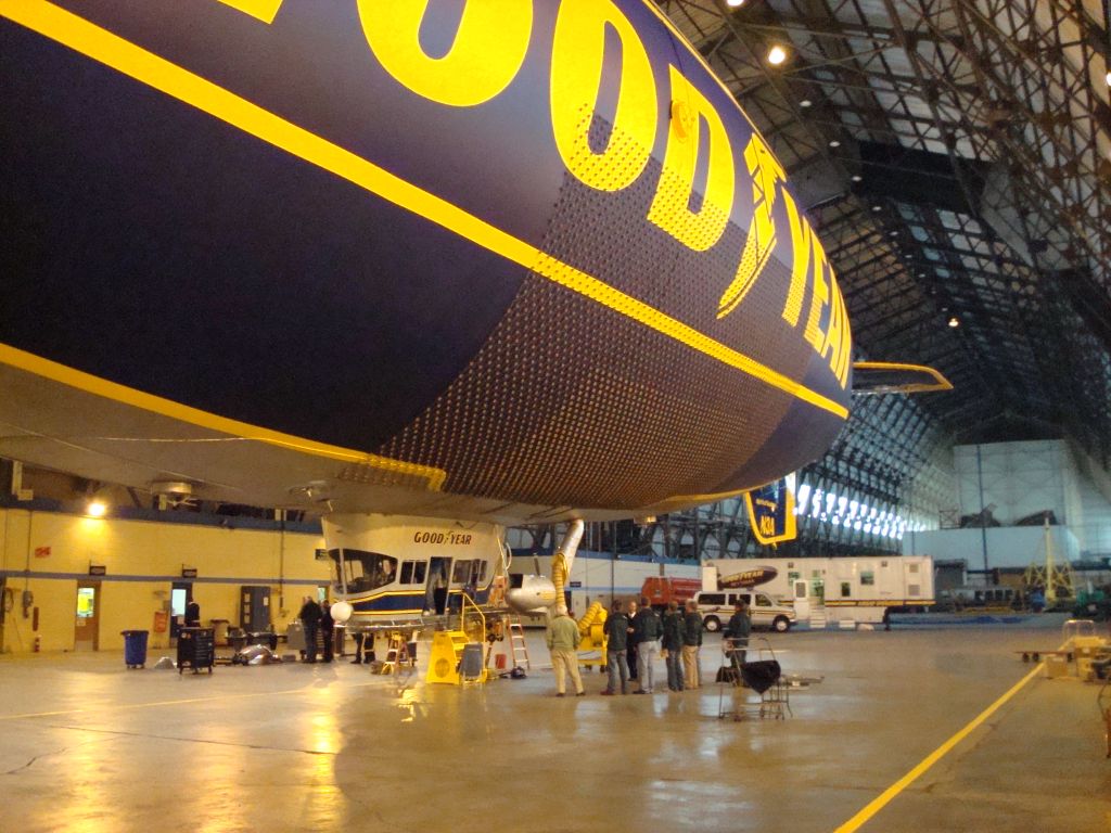 Unknown/Generic Airship (N3A) - Goodyear Blimp Spirit of Goodyear in hangar at Wingfoot Lake blimp base in Akron OH.