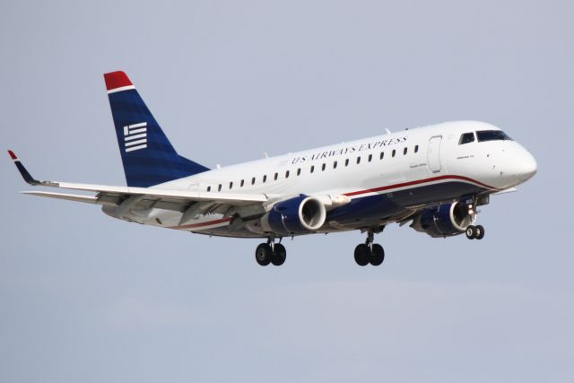 Embraer 170/175 (N805MD) - US Air Flight 3327 operated by Republic (N805MD) arrives at Sarasota-Bradenton International Airport following a flight from Reagan National Airport