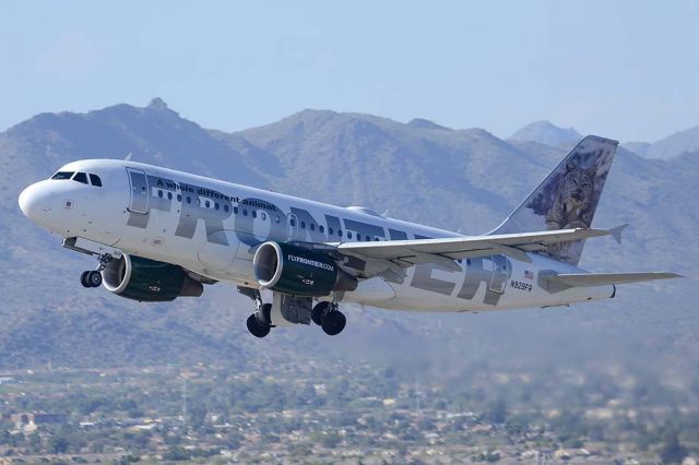 Airbus A319 (N929FR) - Frontier Airbus A319-111 N929FR Larry at Phoenix Sky Harbor Airport on March 7, 2015. 