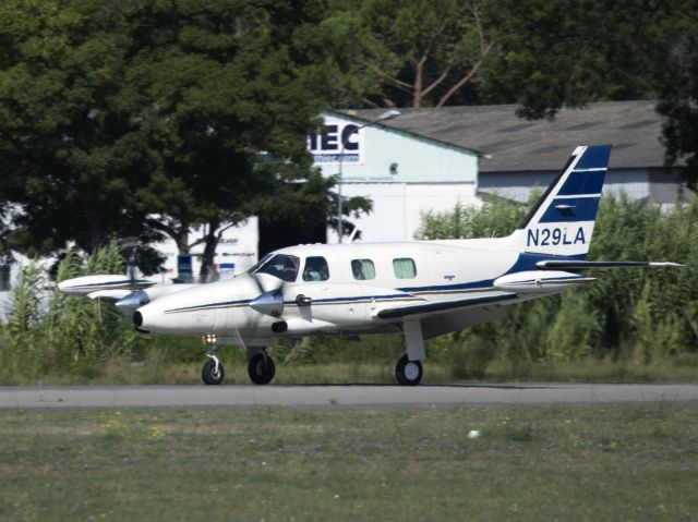 Piper Cheyenne (N29LA) - Landing roll out runway 17 at Cannes, France.