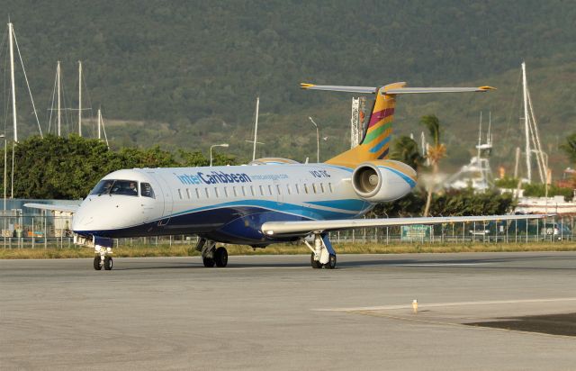 Embraer ERJ-145 (VQ-TIC) - Inter Caribbean back tracking the active for parking!