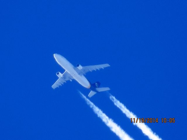 Airbus A300F4-600 (N172UP) - UPS flight 2871 from ABQ to SDF over Southeastern Kansas at 35,000 feet.