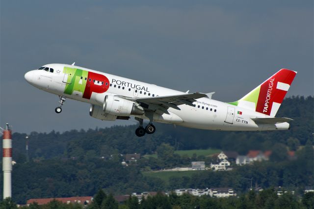 Airbus A319 (CS-TTN) - Airbus A319-111  TAP Portugal  LSZH Zurich Airport Switzerland  20.September 2010