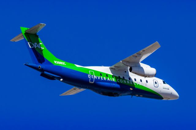 Fairchild Dornier 328JET (N398DC) - A Denver Air Connection Dornier 328 JET taking off from PHX on 2/10/23 during the Super Bowl rush. Taken with a Canon R7 and Canon EF 100-400 II L lens.