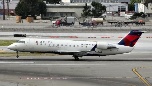 Canadair Regional Jet CRJ-200 (N448SW) - N448SW SkyWest Airlines Canadair CRJ-200 - cn 7678br /05-Apr-2015 CRJ Salt Lake City Intl (KSLC) San Jose Intl (KSJC) 10:09 MDT 10:55 PDT 1:46