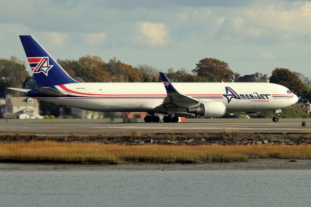 BOEING 767-300 (N349CM) - 'Amerijet 2022' to Cincinnati lined up on 22R