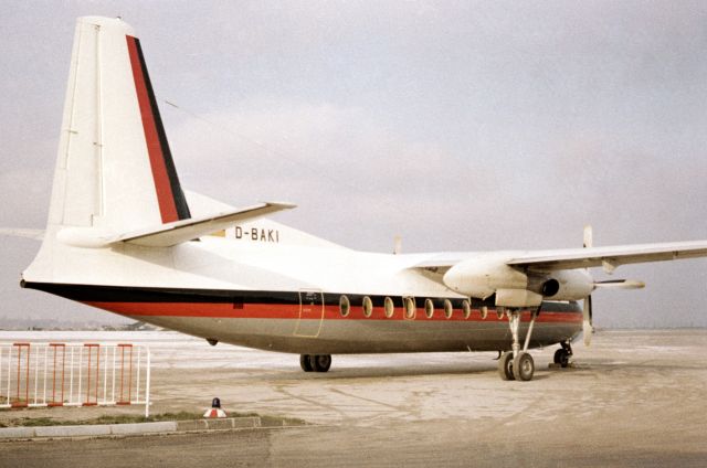 FAIRCHILD HILLER FH-227 (D-BAKI) - Fokker F-27-100 Friendship in 1968 at Düsseldorf (EDDL)