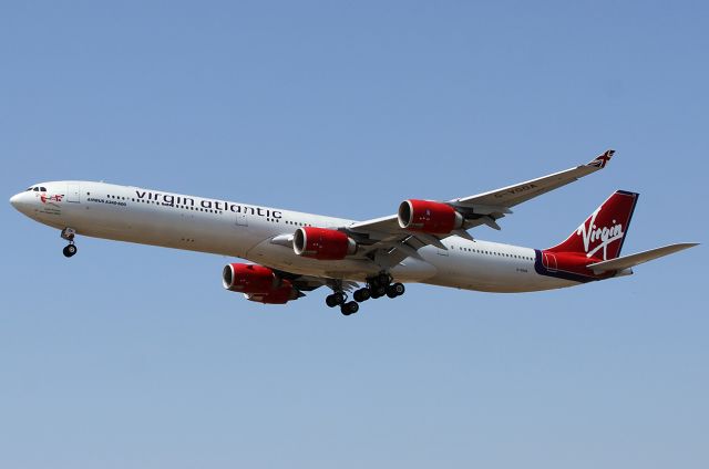 Airbus A340-600 (G-VGOA) - Landing.