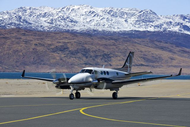 Beechcraft King Air 90 (N890EU) - KingAir 90 GTX in Narsarsuaq, Greenland