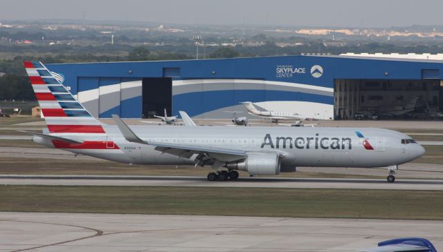 BOEING 767-300 (N383AN) - Arriving on 12R from LAX. Diverted from DFW.